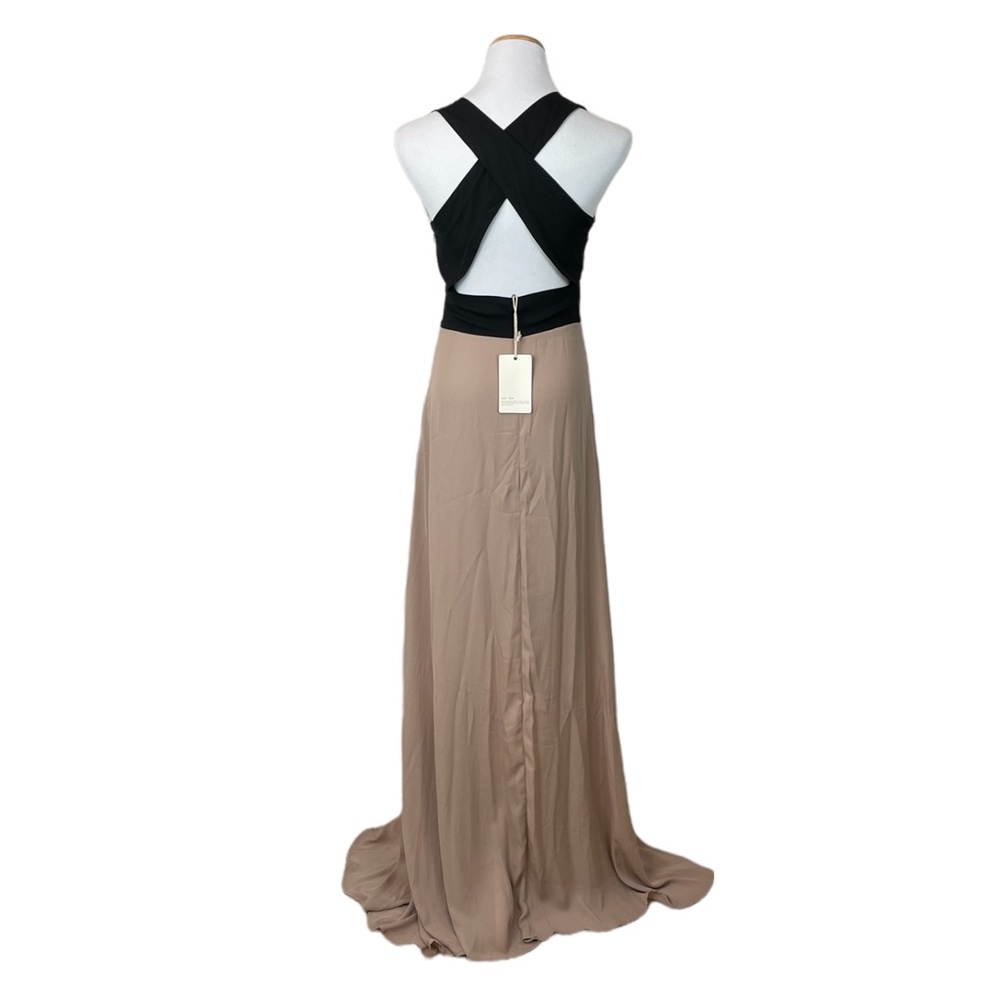 Sis Sis Color-Block Maxi Dress with Criss-Cross Back Straps